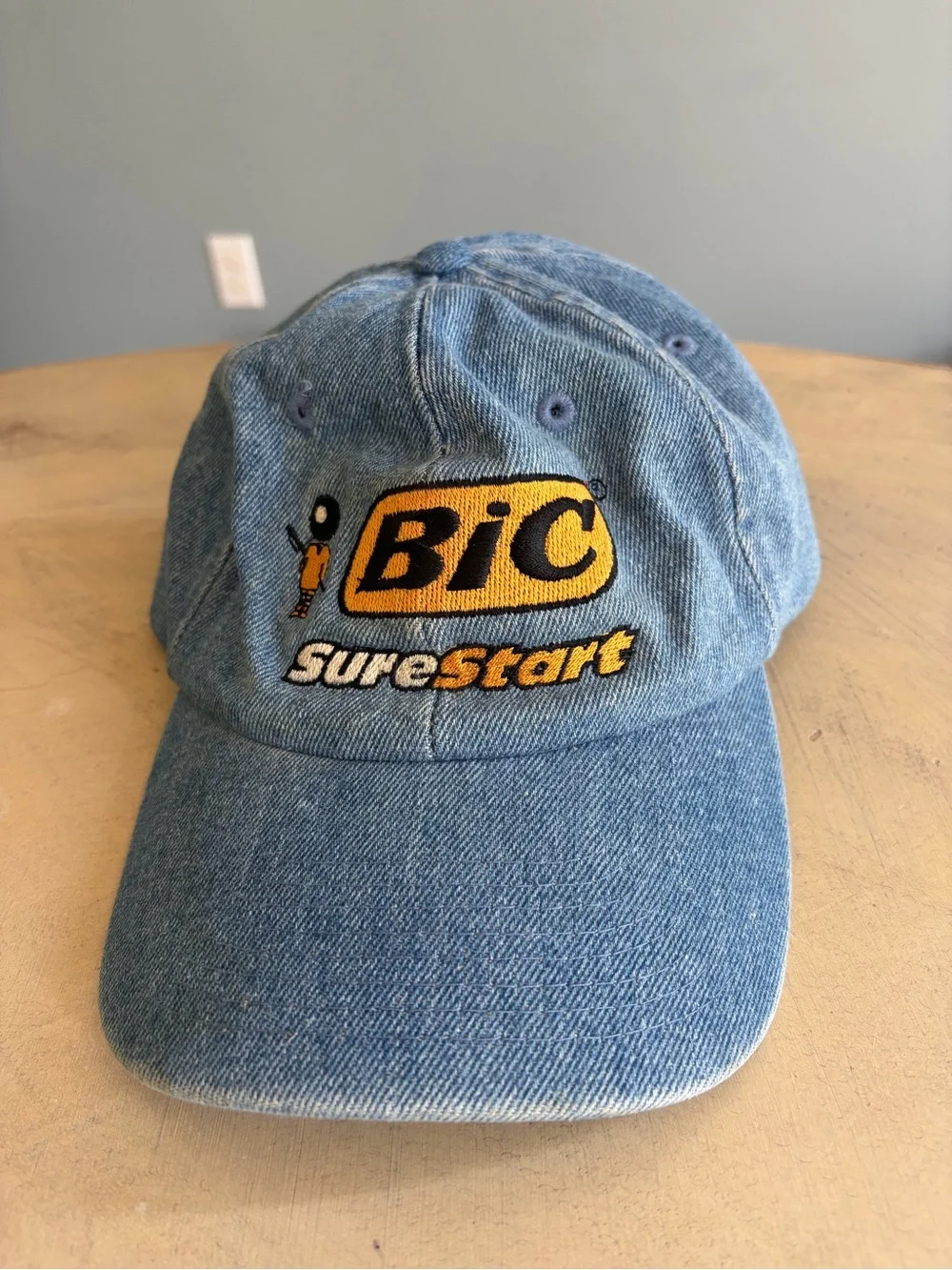 Vintage BIC Lighters Denim Hat Strapback Embroidered Toppers Baseball Cap Hat